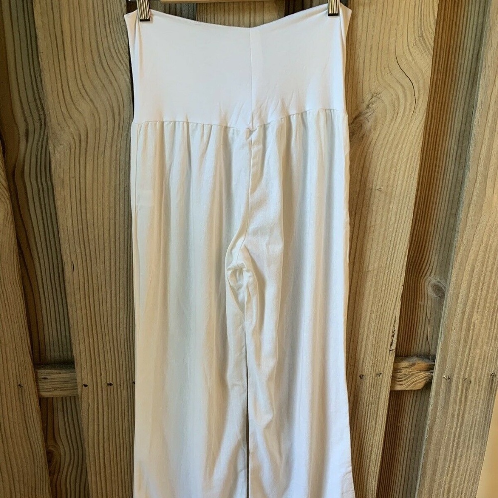 Love Tree Fold Over Yoga Waist Wide Leg Linen M - Picture 6 of 8